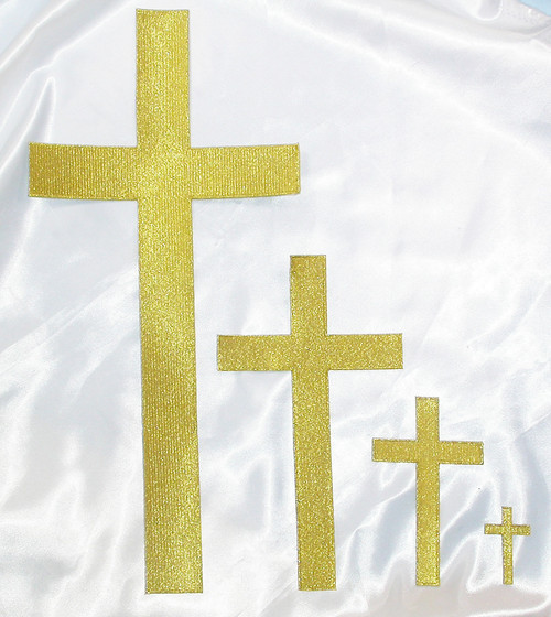 Plain Cross 9" Tall Metallic Gold