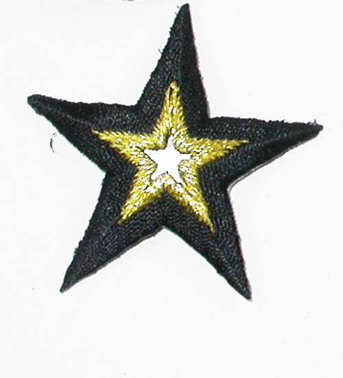 Mirror Star 1 7/8" Black & Met Gold