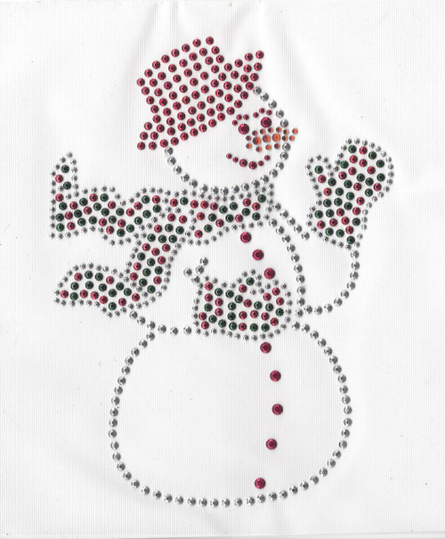 rhinestud applique - snowman