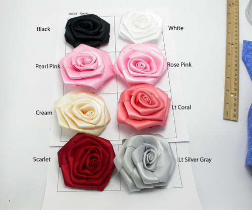 Flat Ribbon Rose - 3 1/2"(89mm) Wide Approx