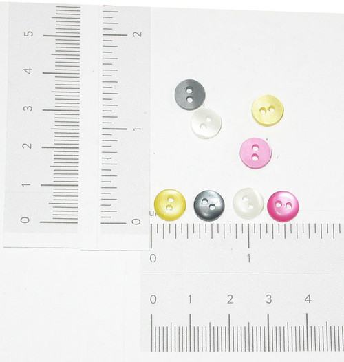 Button 5/16" 8mm 2 Hole *Colors* Pearlised