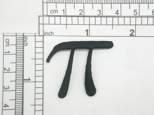 Pi Symbol 3.14 Iron On Embroidered Applique

Fully Embroidered in Black Rayon Thread

Measures 1 1/2" across x 1 1/4" high approximately