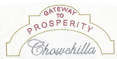 Rhinestud Applique - Gateway to Prosperity Chowchilla