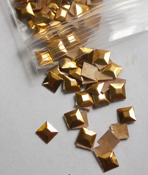 Hot Fix Stud - Square Faceted 5mm  *Colors* 144 piece pack apx