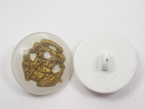 Button 1" (25mm) Heraldic White Background - Per Piece