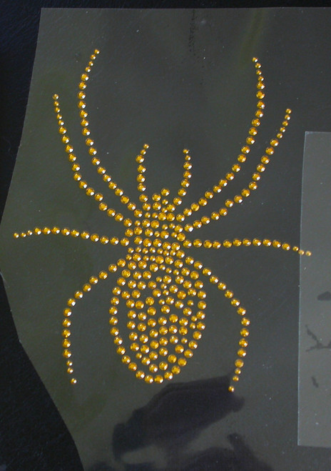 Gold Spider Rhinestud Applique - 4 sizes