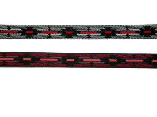 Jacquard Ribbon 1/2" (13mm) Aztec Pattern Priced Per Yard Colors