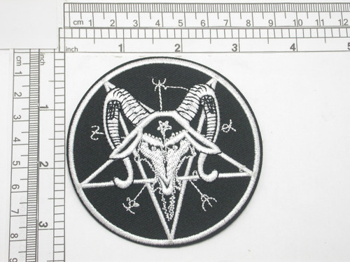 Pentagram with Goat Occult Embroidered Patch 3 1/4" (83mm)