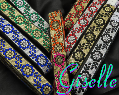 Jacquard Ribbon 1" Giselle Floral   