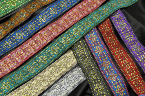 Jacquard Ribbon 1 1/2" (38mm) Divinus *Colors* Priced Per Yard