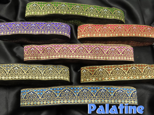 Jacquard Ribbon 1 1/4" 32mm Palatine Per Yard