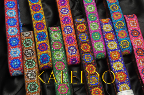 Jacquard Ribbon 1" 25mm Kaleido Per Yard