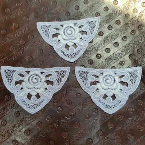 Venice Lace Decorative Appliques White 3 Pack