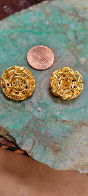 Gold Chain Knot Metal 21.6mm Shank Button Priced Per Piece