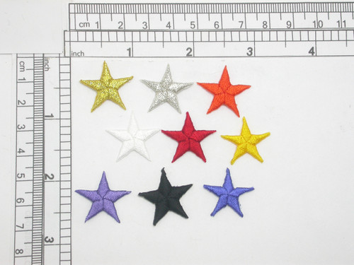 Star 3/4" Embroidered iron On Applique