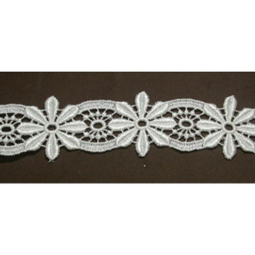 Venise Lace 1 1/2" Ivory Floral 6 Yds