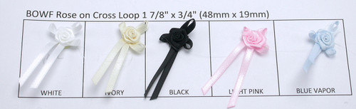 Satin Ribbon Cross Bows With Flower *Colors* 10 Pack