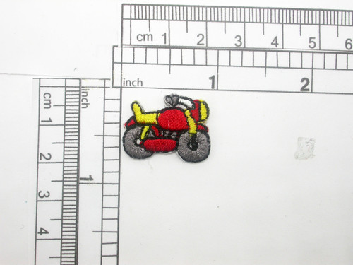 Motorcycle Motorbike Patch Mini Iron On Embroidered Applique  5 Pack