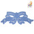 Venise Lace Applique - Bow Blue