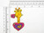Giraffe with Flower Embroidered Iron On Patch Applique

Measures 1 3/4" across x 3 1/8" high