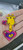Giraffe with Flower Embroidered Iron on Applique 6 pack