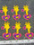 Giraffe with Flower Embroidered Iron on Applique 6 pack