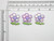 3 x Flower Purple Sparkle Embroidered iron On Patch
 Measures 15/16" across x 1 1/8" high