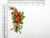 Rose Flower Spray applique Iron On Embroidered Patch 3" x 4 3/8"