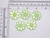 5 x Green Daisy Holographic Backing Iron On Patch Applique