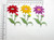 Flower Spray Velveteen Textured Iron On Embroidered Patch Applique 2 3/8" x 3 1/2"
 Fully Embroidered  Available in 3 colors