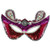 Sequin Applique - Mardi Gras Mask Pink - Face Size