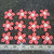 12 x Daisy Red & White 5 Petal Iron On Patch Applique 1 1/2" across
Embroidered - Measures 1 1/2" across