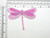 Dragonfly Patch Hot Pink Lace Iron On Embroidered Applique
Large Measures 3 1/2" across x 2 7/8" long