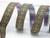 Jacquard Ribbon 15/16" Renaissance Blue Red Green Metallic Gold