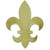 Fleur De Lys Gold Embroidered Iron On Patch Applique 5 7/8" tall