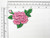 Pink Rose Spray Embroidered Iron On Patch Applique
Measures 3 1/4" across x 2 3/8" high