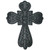 Sacred Heart Cross Black 9 3/4"