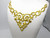 Yoke Metallic Gold Filigree Embroidered Iron on Applique