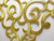 Yoke Metallic Gold Filigree Embroidered Iron on Applique