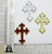 Bordered Cross Patch 2" (50mm)  Iron On Patch Applique