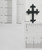 Latin Cross 1" x 11/16" (25mm x 17mm) Black