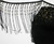 Beaded Chainette Fringe 10" Black Per Yard