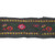 Embroidered Trim 3" Black with Beaded Rose Per Yard