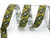 Paisley Jacquard Ribbon 1" Brown Green Mustard Style Per Yard