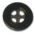 Button 1 9/16" Flat 4 Hole Black Per Piece