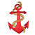 Large Red Anchor with Gold Rope