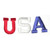 USA Letters 1" tall Red White & Blue