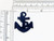 Navy Anchor with Rope Nautical Iron on Applique
Fully Embroidered 
Measures 1 1/4" wide x 1 9/16" high