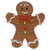 Gingerbread Man Iron On Patch Applique 3 7/8" x 3 1/8"