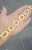 Metallic Gold & White Chain Strip iron On Applique